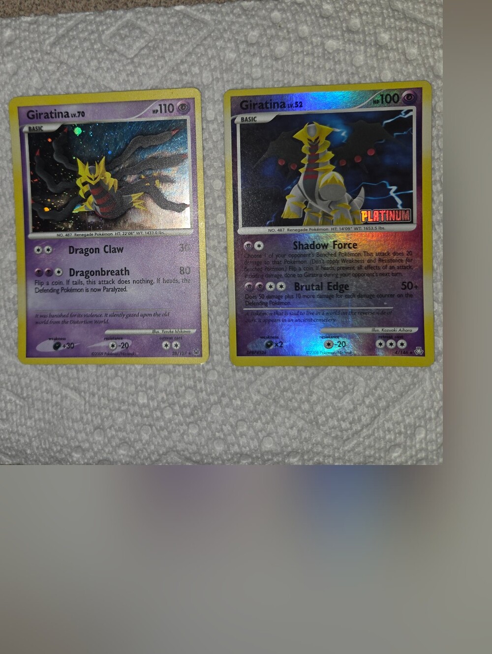 Pokemon Giratina Holo Trading Cards - Purple, Yellow